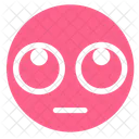 Pink Rolling Eyes Thinking Icon