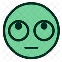 Green Rolling Eyes Think Icon