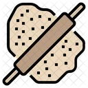 Rolling Pin Baking Bread Cooking Icon