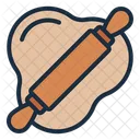 Rolling Pin Dough Baking Tool Icon