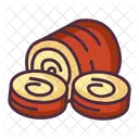 Rollkuchen Dessert Suss Symbol
