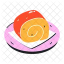 Rollo De Pastel Rollo De Bizcocho Rollo Suizo Icon