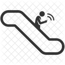 Rolltreppe Nach Unten Handy Suchtiger Icon