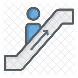 Rolltreppe hinauf  Symbol