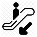 Rolltreppe Unten Treppe Icon