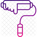 Rolo De Tinta Preenchido Contorno Ícone