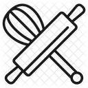 Rolo E Batedor Ferramentas De Padaria Rolo Ícone