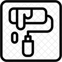 Rolo De Pintura Pintura Reparo Domestico Ícone