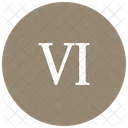 Roman Six Number Icon