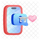 Romance En Ligne Cle Du Coeur Mariage Icon