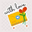 Romantic Letter With Love Love Letter Icon