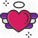 Romantic Heart Flying Icon