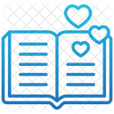 낭만적인 책 책 사랑의 책 아이콘