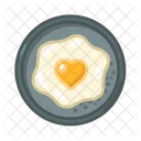 Romantic Breakfast Omelet Eggs Icon