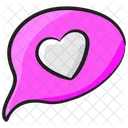 Romantic Chat Speech Bubble Love Chat Icon