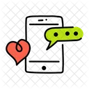 Romantic Chat Dating App Phone Chat Icon