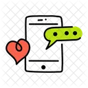 Romantic Chat Dating App Phone Chat Icon