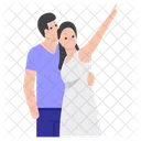 Romantic Couple Lovers Spouse Icon