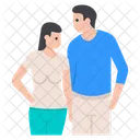 Romantic Couple Lovers Spouse Icon