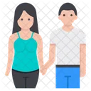 Romantic Couple Lovers Spouse Icon