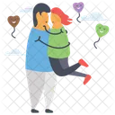Romantic Couple Spouse Dating Icon