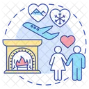 Romantic couples resort  Icon