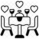 낭만적인 저녁 식사  아이콘