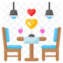 Romantic Dinner Love Icon