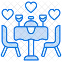 Romantic Dinner Dinner Love Icon