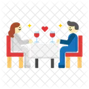 Romantic Dinner Dinner Love Icon