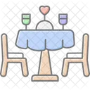 Romantic Dinner Couple Icon