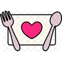 Romantic Dinner Spoon Fork  Icon