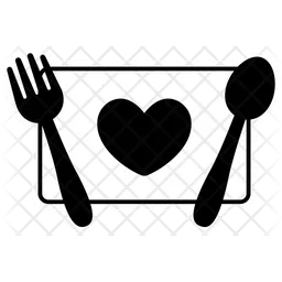 Romantic Dinner Spoon Fork  Icon