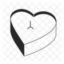 Romantic heart candle front view  Icon