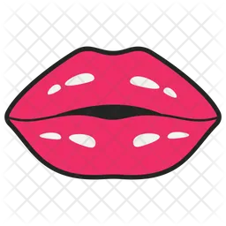 Romantic Kissing Lips  Icon