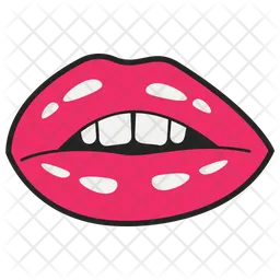 Romantic Lips Sticker  Icon