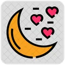 Valentine Day Half Moon Icon