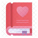 Romantic Novel Book Love Icon