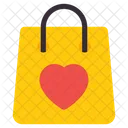 Valentine Shopping Romantic Shopping Handbag Icône