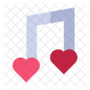 Love Music Note Love Valentine Icon
