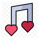 Love Music Note Love Valentine Icon