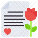 Romantic Valentine Letter Love Letter Love Paper Icon