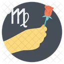 Romantic Virgo Zodiac Icon
