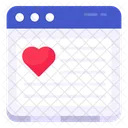 Online Love Online Dating Digital Love Icon