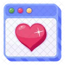 Online Dating Romantic Website Webpage Icon