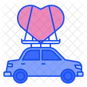 Carro Amor Romantico Ícone