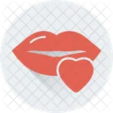 Romantik Lippen Kuss Symbol