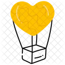 Romantische Ballonfahrt  Symbol