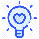 Liebe Gluhbirne Lampe Icon