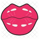 Kusslippen Weibliche Lippen Lippenaufkleber Symbol